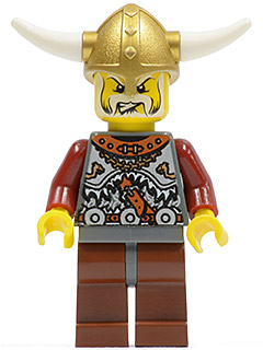 LEGO Minifigure-Viking Warrior 5c-Vikings-VIK021-Creative Brick Builders